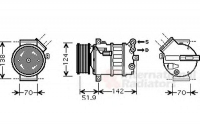 VAN WEZEL 0100k112 -  Компрессор, кондиционер